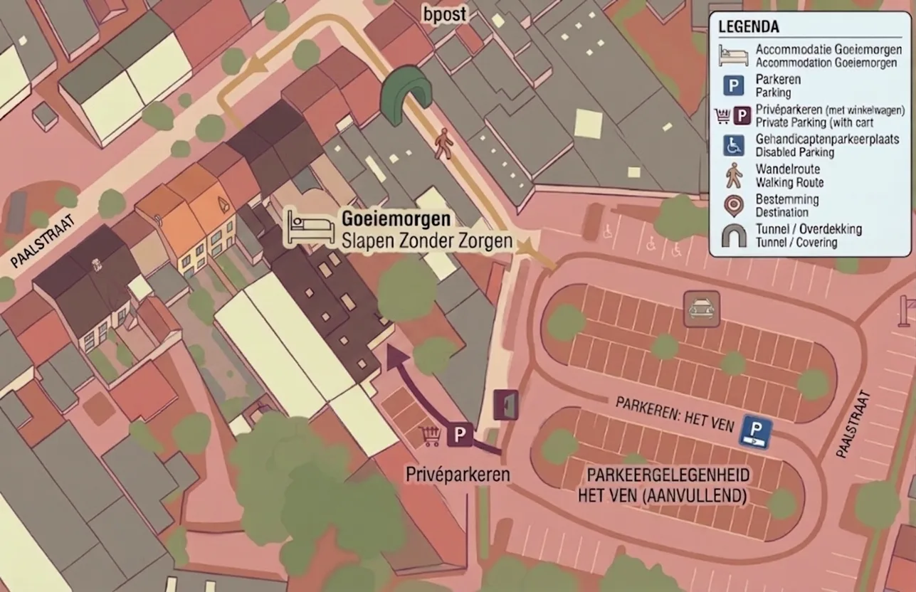 Parking Het Ven – looproute naar Goeiemorgen